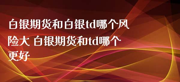 白银期货和白银td哪个风险大 白银期货和td哪个更好_https://www.xyskdbj.com_期货学院_第1张