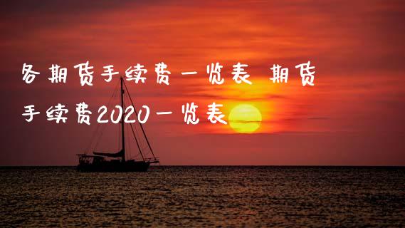 各期货手续费一览表 期货手续费2020一览表_https://www.xyskdbj.com_期货学院_第1张