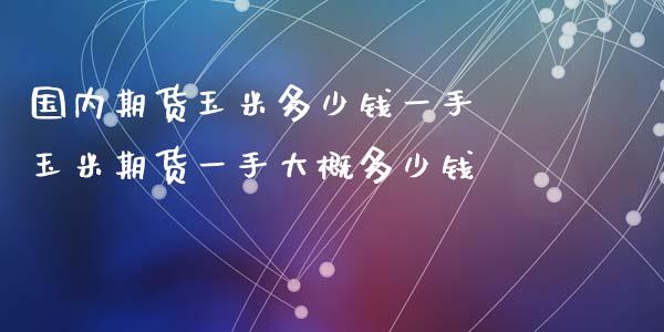 国内期货玉米多少钱一手 玉米期货一手大概多少钱_https://www.xyskdbj.com_期货学院_第1张