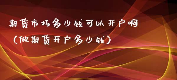 期货市场多少钱可以开户啊（做期货开户多少钱）_https://www.xyskdbj.com_期货学院_第1张