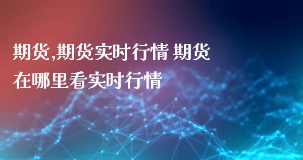 期货,期货实时行情 期货在哪里看实时行情_https://www.xyskdbj.com_期货行情_第1张