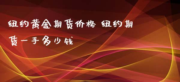 纽约黄金期货价格 纽约期货一手多少钱_https://www.xyskdbj.com_期货学院_第1张