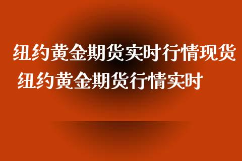 纽约黄金期货实时行情现货 纽约黄金期货行情实时_https://www.xyskdbj.com_期货学院_第1张