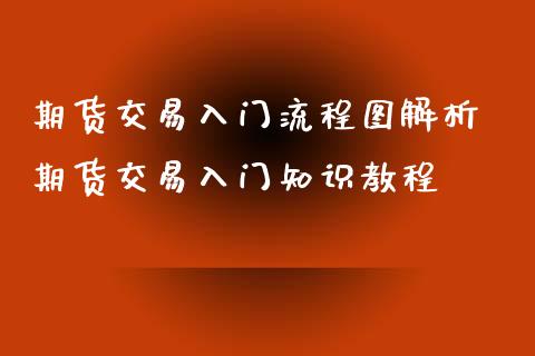 期货交易入门流程图解析 期货交易入门知识教程_https://www.xyskdbj.com_原油行情_第1张