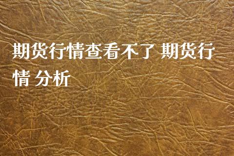 期货行情查看不了 期货行情 分析_https://www.xyskdbj.com_期货行情_第1张