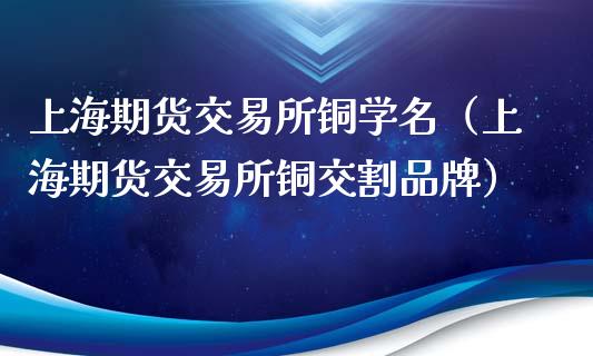 上海期货交易所铜学名（上海期货交易所铜交割品牌）_https://www.xyskdbj.com_期货行情_第1张