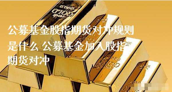 公募基金股指期货对冲规则是什么 公募基金加入股指期货对冲_https://www.xyskdbj.com_期货学院_第1张