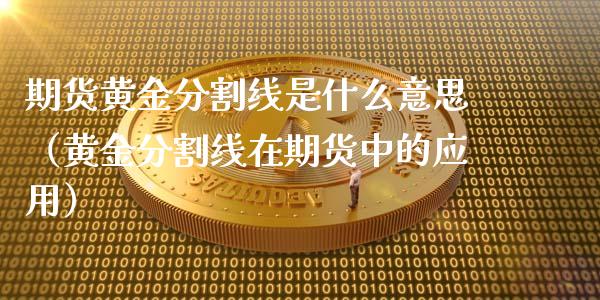 期货黄金分割线是什么意思（黄金分割线在期货中的应用）_https://www.xyskdbj.com_期货平台_第1张