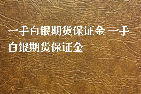 一手白银期货保证金 一手白银期货保证金_https://www.xyskdbj.com_期货学院_第1张