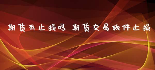 期货有止损吗 期货交易软件止损_https://www.xyskdbj.com_期货行情_第1张