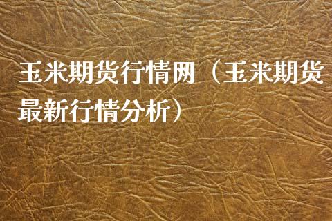 玉米期货行情网（玉米期货最新行情分析）_https://www.xyskdbj.com_期货学院_第1张