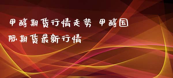 甲醇期货行情走势 甲醇国际期货最新行情_https://www.xyskdbj.com_期货行情_第1张