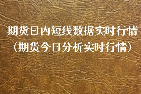 期货日内短线数据实时行情（期货今日分析实时行情）_https://www.xyskdbj.com_期货平台_第1张