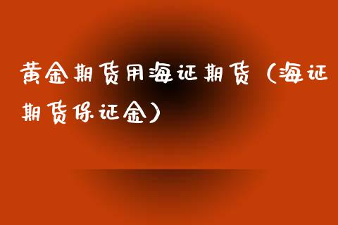 黄金期货用海证期货（海证期货保证金）_https://www.xyskdbj.com_期货学院_第1张