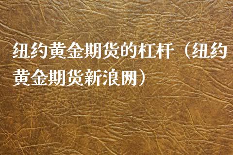 纽约黄金期货的杠杆（纽约黄金期货新浪网）_https://www.xyskdbj.com_原油行情_第1张