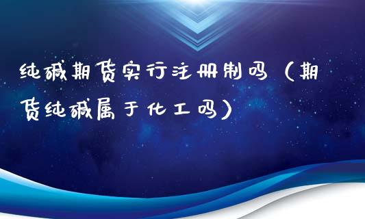 纯碱期货实行注册制吗（期货纯碱属于化工吗）_https://www.xyskdbj.com_期货行情_第1张