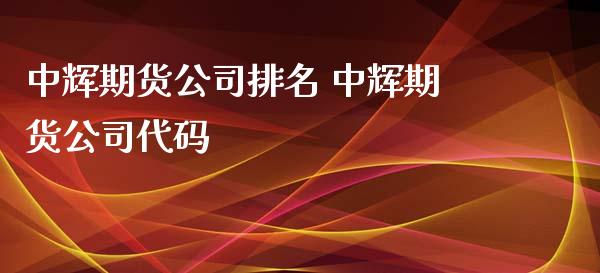 中辉期货公司排名 中辉期货公司代码_https://www.xyskdbj.com_原油行情_第1张