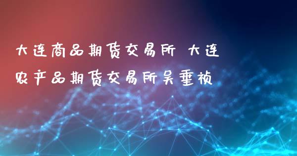 大连商品期货交易所 大连农产品期货交易所吴垂祯_https://www.xyskdbj.com_期货学院_第1张