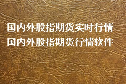 国内外股指期货实时行情 国内外股指期货行情软件_https://www.xyskdbj.com_期货平台_第1张