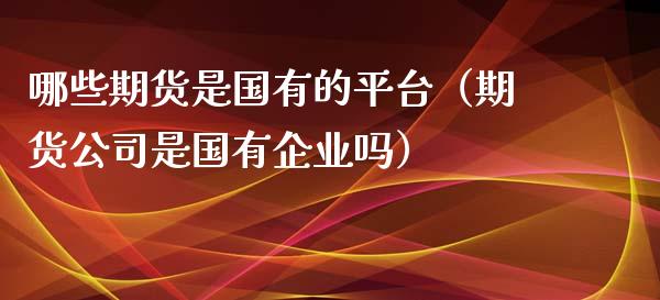 哪些期货是国有的平台（期货公司是国有企业吗）_https://www.xyskdbj.com_原油直播_第1张