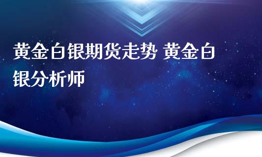 黄金白银期货走势 黄金白银分析师_https://www.xyskdbj.com_期货学院_第1张