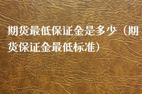 期货最低保证金是多少（期货保证金最低标准）_https://www.xyskdbj.com_期货学院_第1张