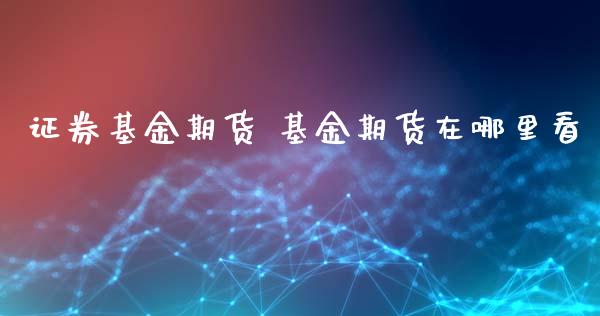 证券基金期货 基金期货在哪里看_https://www.xyskdbj.com_原油行情_第1张