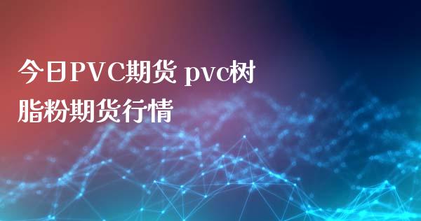 今日PVC期货 pvc树脂粉期货行情_https://www.xyskdbj.com_期货手续费_第1张