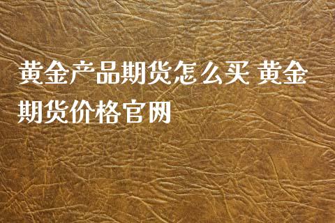 黄金产品期货怎么买 黄金期货价格官网_https://www.xyskdbj.com_期货学院_第1张