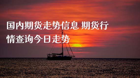 国内期货走势信息 期货行情查询今日走势_https://www.xyskdbj.com_期货平台_第1张