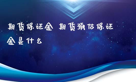 期货保证金 期货预估保证金是什么_https://www.xyskdbj.com_期货学院_第1张