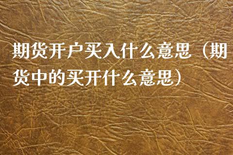 期货开户买入什么意思（期货中的买开什么意思）_https://www.xyskdbj.com_期货平台_第1张