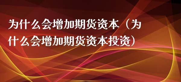 为什么会增加期货资本（为什么会增加期货资本投资）_https://www.xyskdbj.com_原油行情_第1张