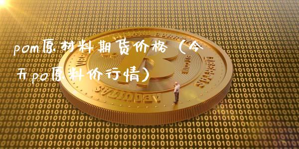 pom原材料期货价格（今天po原料价行情）_https://www.xyskdbj.com_期货行情_第1张