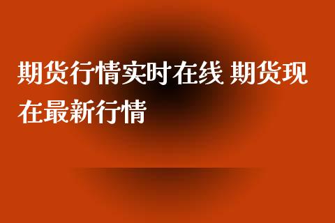 期货行情实时在线 期货现在最新行情_https://www.xyskdbj.com_期货学院_第1张