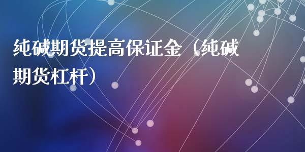 纯碱期货提高保证金（纯碱期货杠杆）_https://www.xyskdbj.com_期货平台_第1张